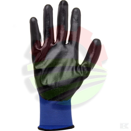 Rękawice robocze, niebieskie, Nylon 13G powlekane nitrylem roz. 11/XXL Protect Kramp